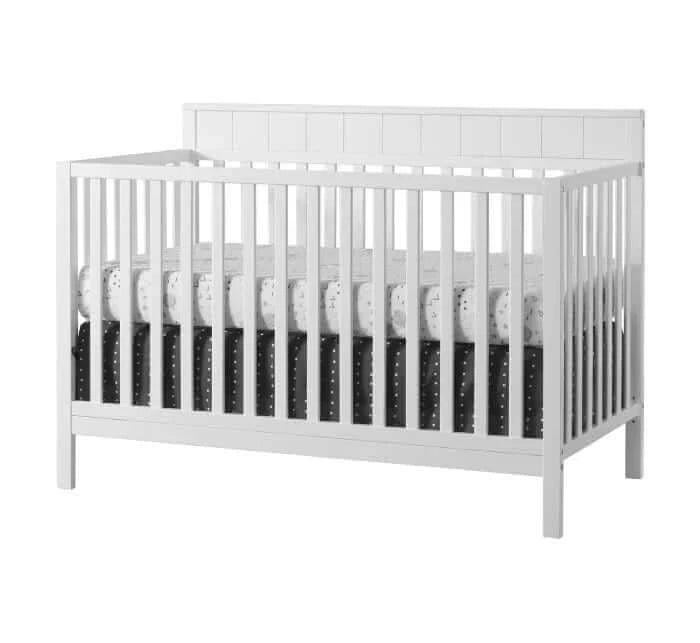 Logan 4-in-1 Convertible Crib - White side