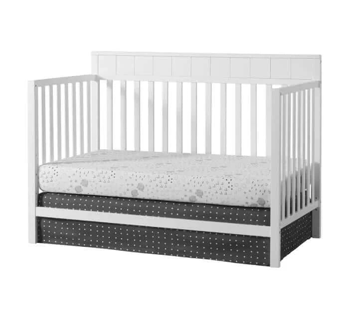 Logan 4-in-1 Convertible Crib - White Daybed side