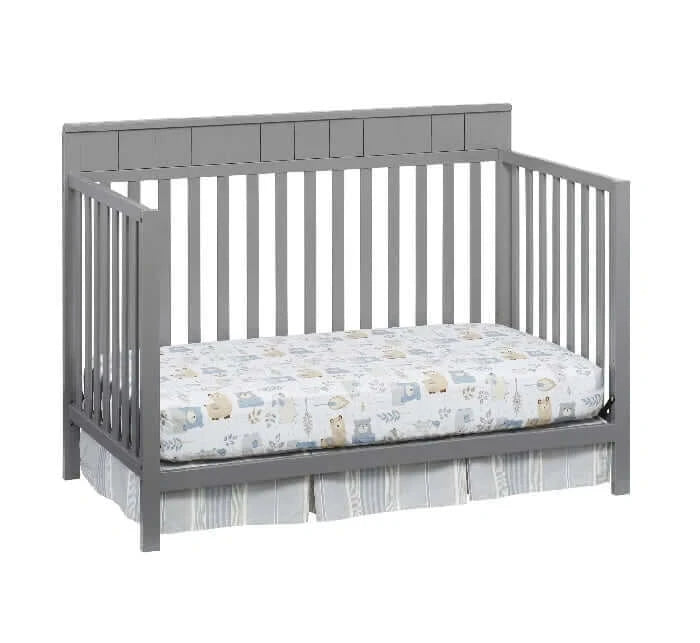 Logan 4-in-1 Convertible Crib - Gray daybed side