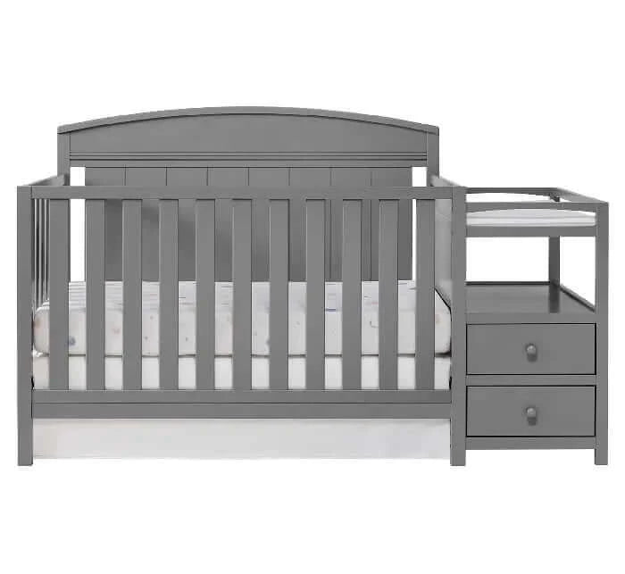 Pearson 4-in-1 Convertible Crib & Changing Station - Dove Gray Crib front