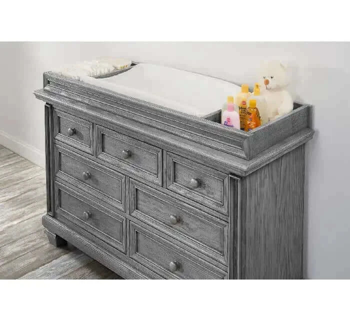 Richmond 7 Drawer Dresser - Brushed Gray top