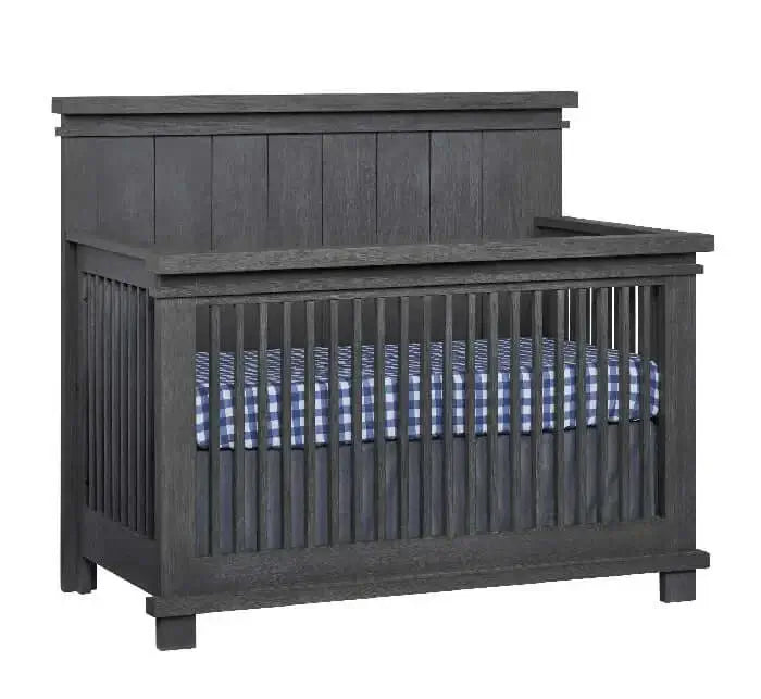 Soho Baby Hampton 4 In 1 Convertible Crib - Canyon Gray Side