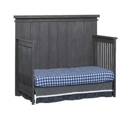 Soho Baby Hampton 4 In 1 Convertible Crib - Canyon Gray Daybed side