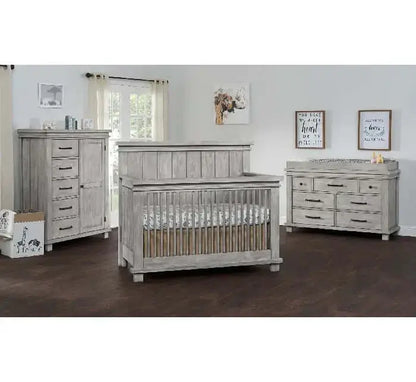 Soho Baby Hampton 4 In 1 Convertible Crib - Stone wash room