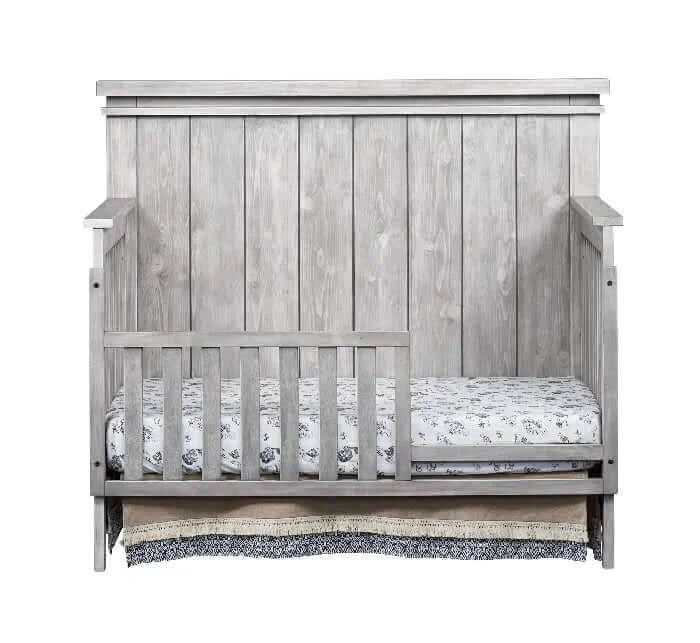 Soho Baby Hampton 4 In 1 Convertible Crib - Stone wash guardrail front