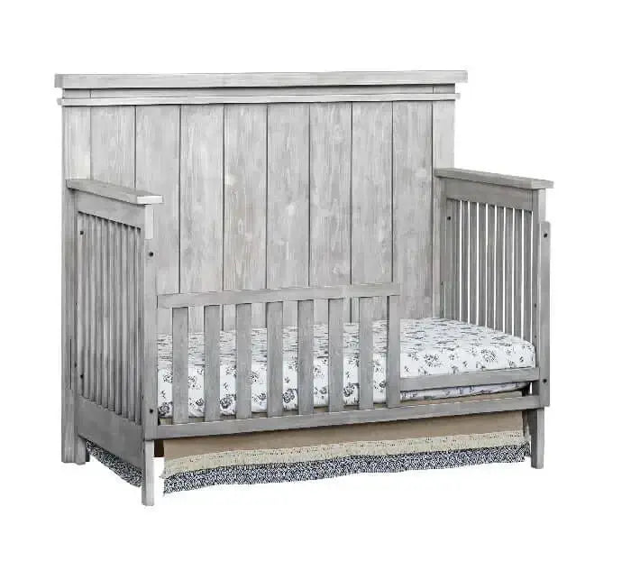 Soho Baby Hampton 4 In 1 Convertible Crib - Stone wash guardrail side