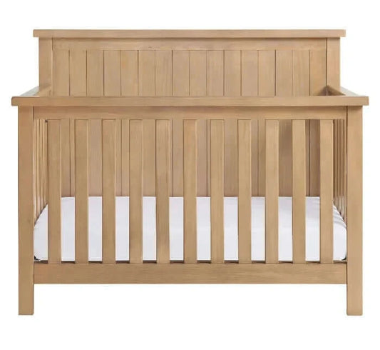 Everlee 4-In-1 Convertible Crib - Honey Wood crib front