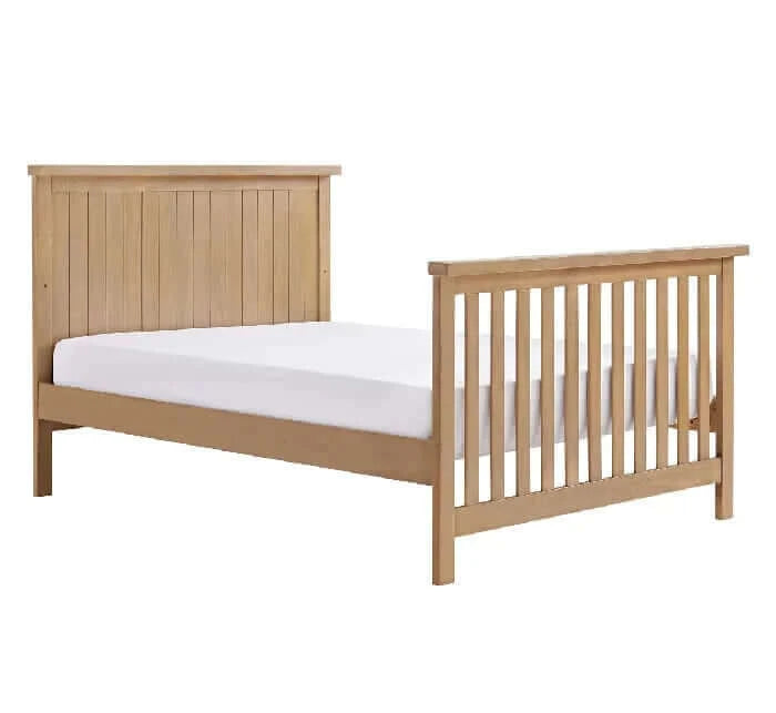 Everlee 4-In-1 Convertible Crib - Honey Wood toddler bed side