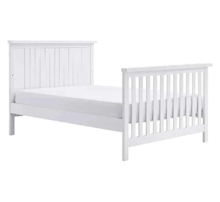 Everlee 4-In-1 Convertible Crib - Whitewash Daybed side