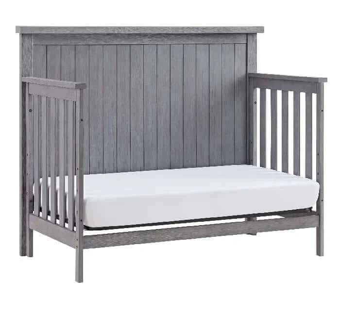 Everlee 4-In-1 Convertible Crib - Greystone Daybed side