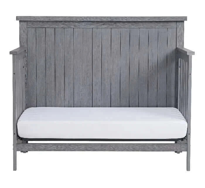 Everlee 4-In-1 Convertible Crib - Greystone Daybed front