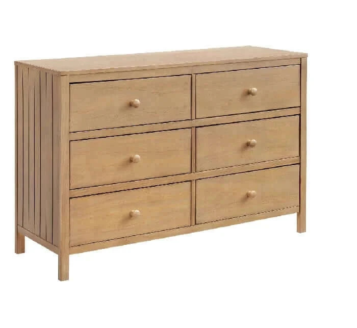 Everlee 6 Drawer Dresser - Honeywood side