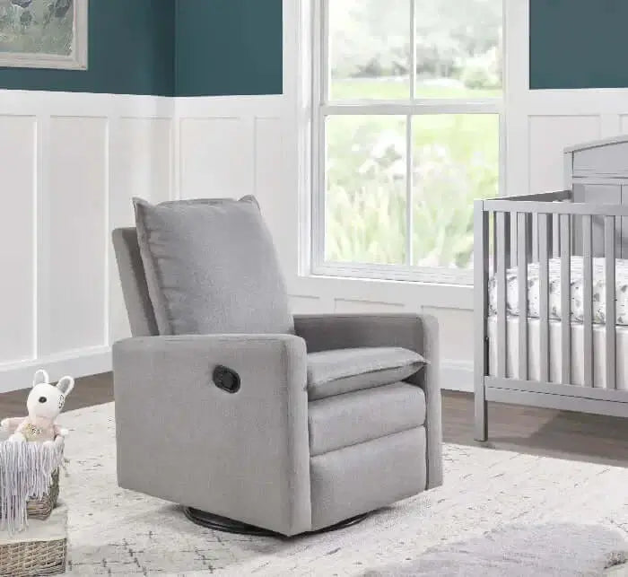 Uptown Nursery Swivel Rocker and Recliner - Gray Recliner room