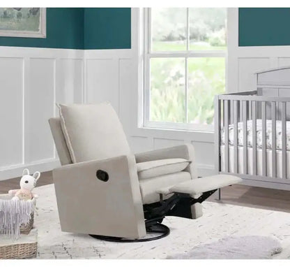 Uptown Nursery Swivel Rocker and Recliner - Boucle White recliner room