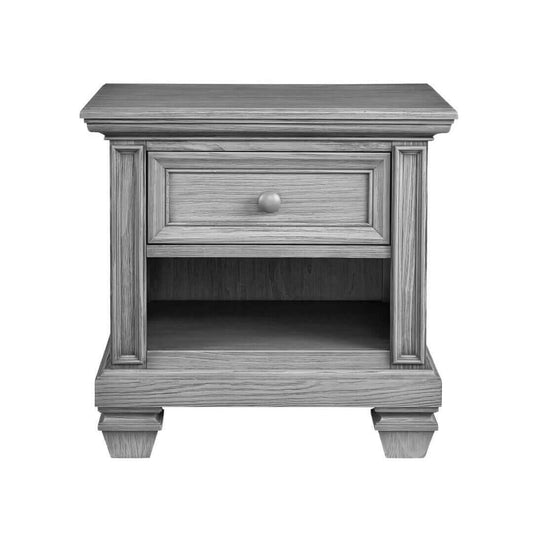 Richmond Nightstand - Front View of Richmond Nightstand Brushed Gray