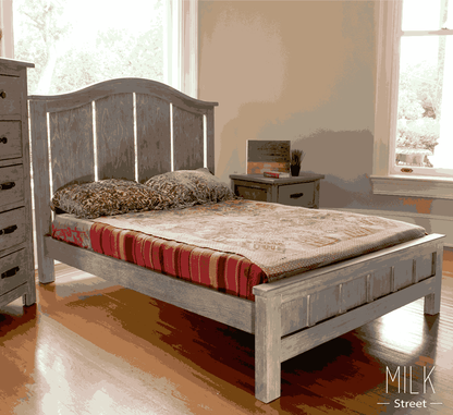 Relic Arch 4-in-1 Convertible Crib - Lifestyle Image Side View of Arch Daybed Fossil