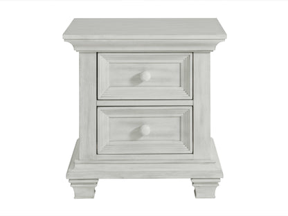 Weston Nightstand - Front View of Weston Nightstand Vintage White