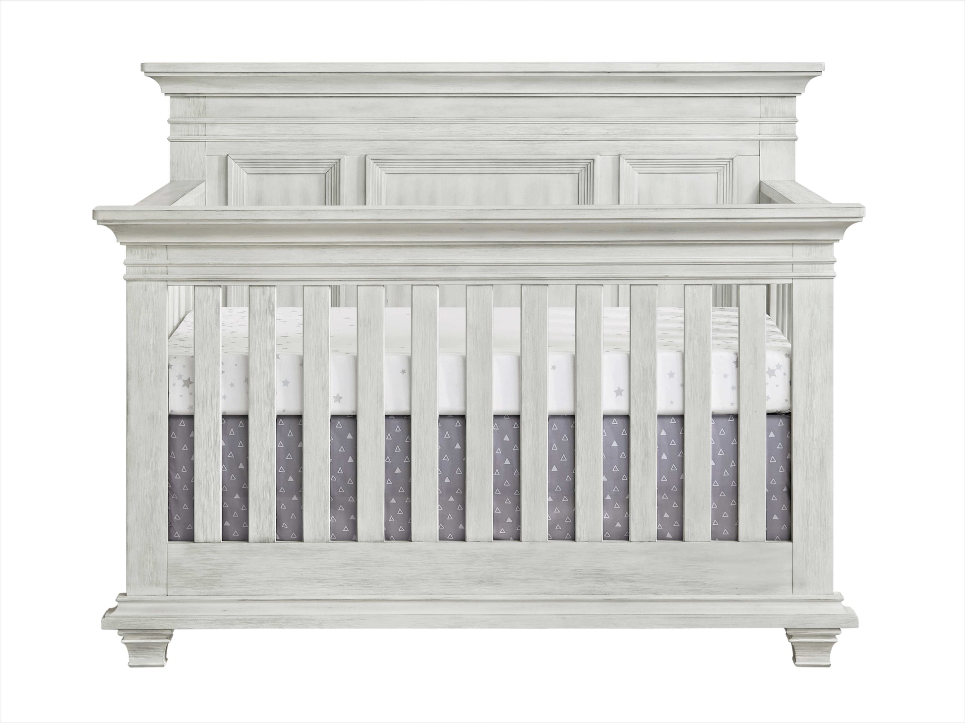 Weston 4 In 1 Convertible Crib - Front View of Weston 4 In 1 Convertible Crib Vintage White