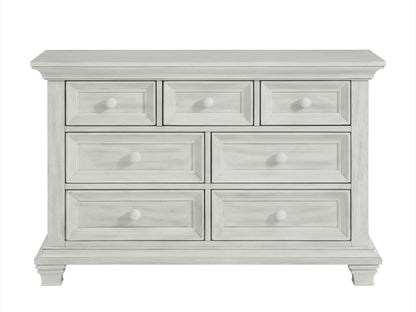Weston 7 Drawer Dresser - Front View of Weston 7 Drawer Dresser Midnight Slate Vintage White