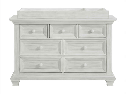 Weston 7 Drawer Dresser - Front View of Weston 7 Drawer Dresser Midnight Slate Vintage White
