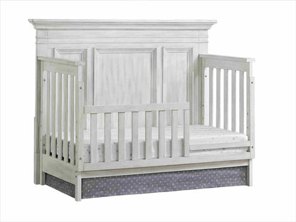 Weston Guard Rail - Side Inclined View of Weston Crib With Weston Guard Rail White