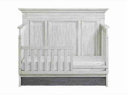 Weston Guard Rail - Front View of Weston Crib With Weston Guard Rail White