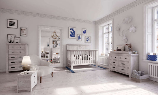 Relic Winchester 4-in-1 Convertible Crib - Lifestyle Image of All Relic's Product Cloud