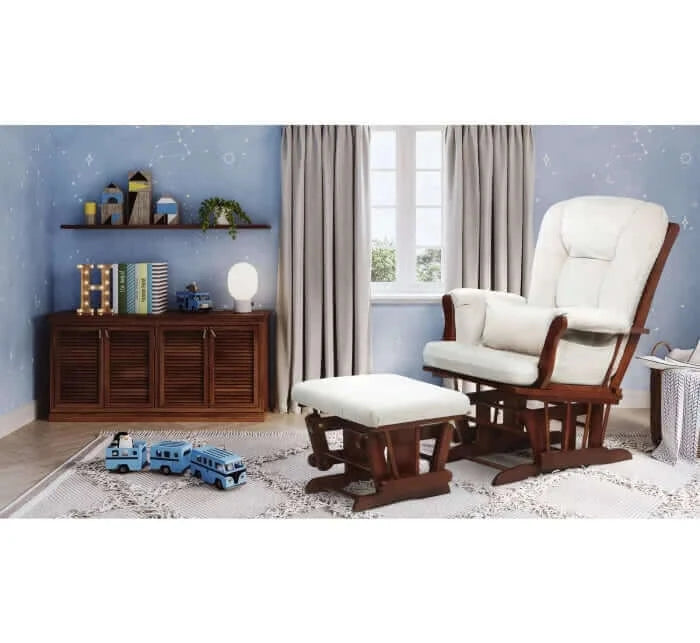 AFG Alice Glider Chair and Ottoman with Pillow