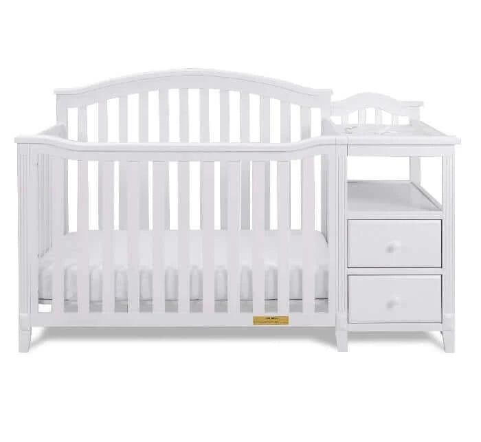 AFG Kali 4-in-1 Crib and Changer - Combo front view white