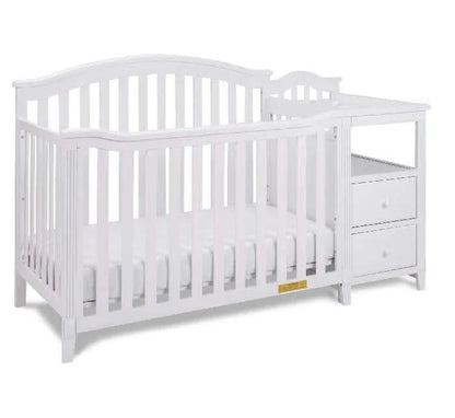 AFG Kali 4-in-1 Crib and Changer - White side view 3