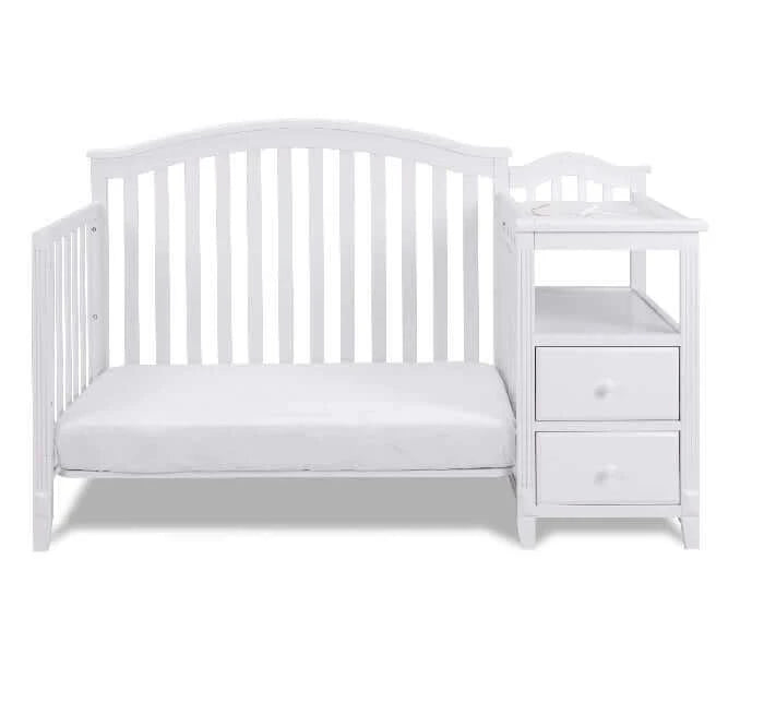 AFG Kali 4-in-1 Crib and Changer - White daybed front