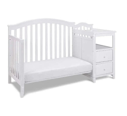 AFG Kali 4-in-1 Crib and Changer - White daybed side