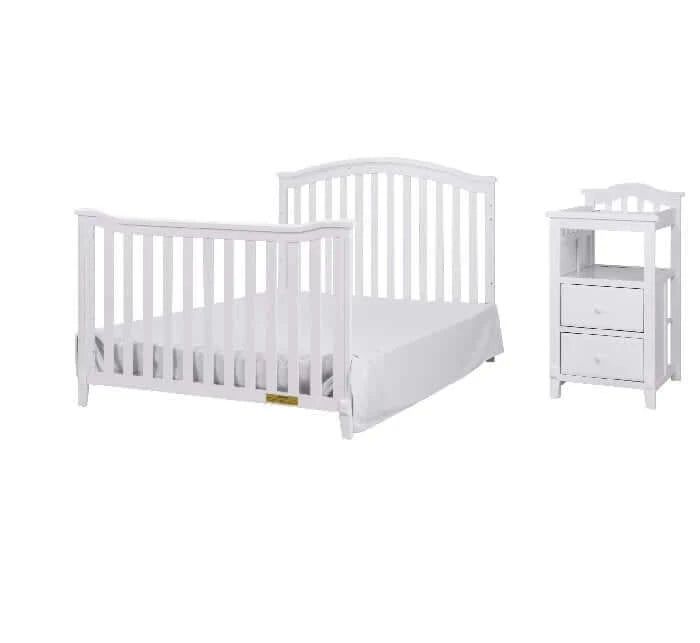 AFG Kali 4-in-1 Crib and Changer - White Toddler bed Detached 2