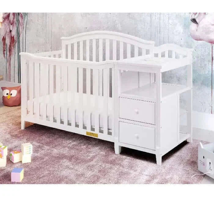 AFG Kali 4-in-1 Crib and Changer - White Room view