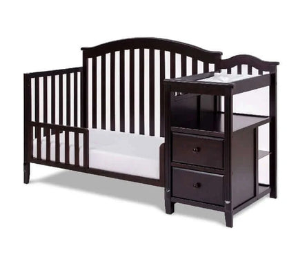 AFG Kali 4-in-1 Crib and Changer - Espresso guardrail side 