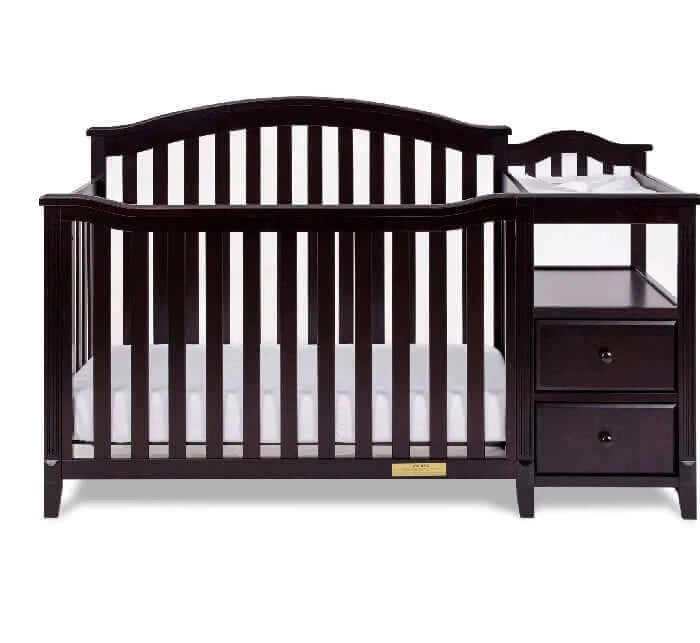 AFG Kali 4-in-1 Crib and Changer - Espresso toddler bed front