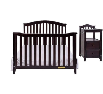 AFG Kali 4-in-1 Crib and Changer - Espresso toddler bed detached