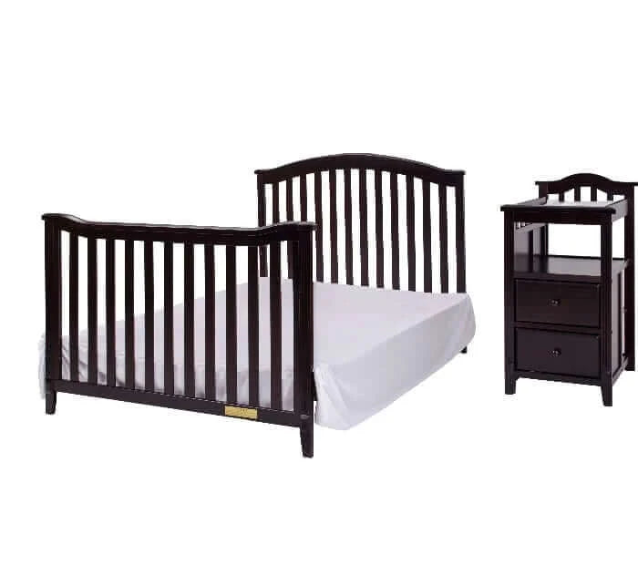 AFG Kali 4-in-1 Crib and Changer - Espresso detached side 