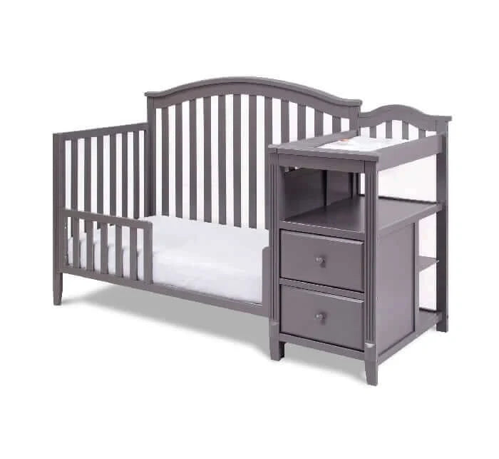 AFG Kali 4-in-1 Crib and Changer - Gray Guardrail side 