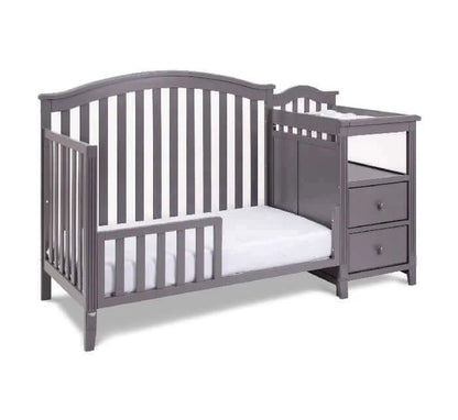 AFG Kali 4-in-1 Crib and Changer - Gray guardrail side 2 