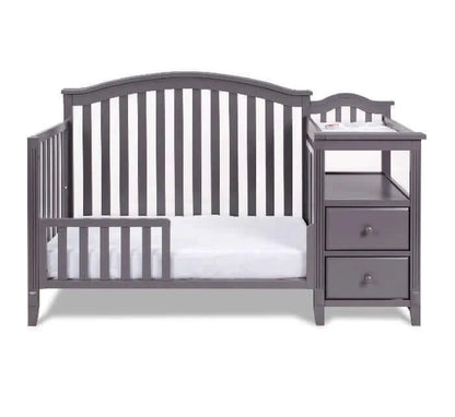 AFG Kali 4-in-1 Crib and Changer - Gray Guardrail front