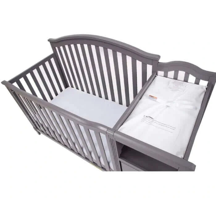 AFG Kali 4-in-1 Crib and Changer - Gray Guardrail Top