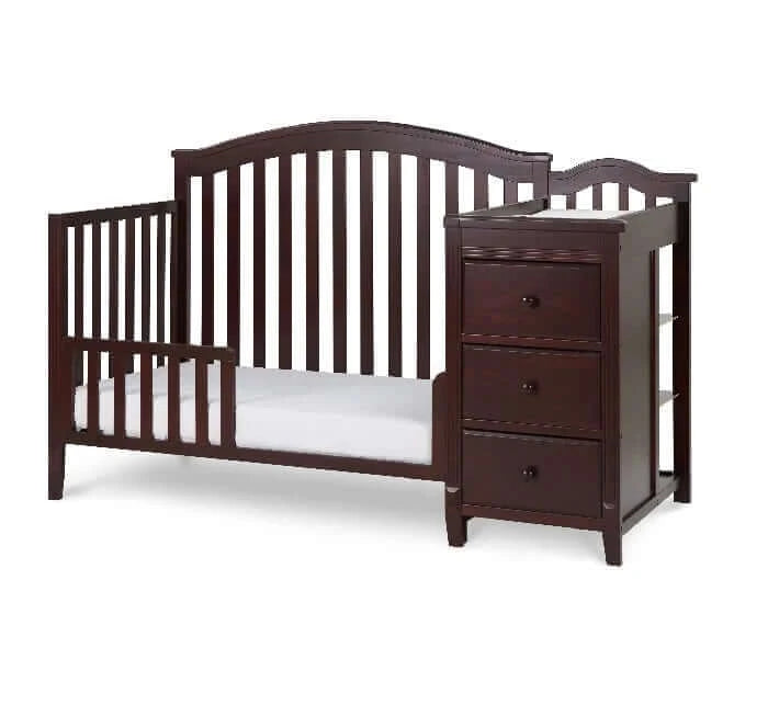 AFG Kali II 4-in-1 Crib and Changer - Espresso Guardrail side 