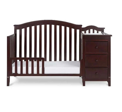 AFG Kali II 4-in-1 Crib and Changer - Guardrail front view Espresso