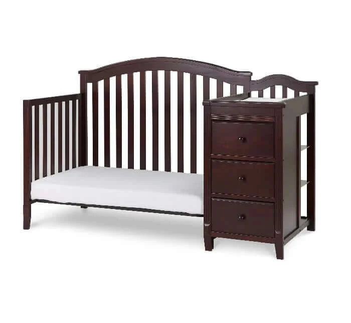 AFG Kali II 4-in-1 Crib and Changer - Espresso daybed side 