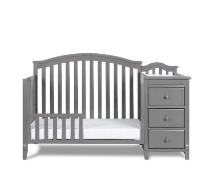 AFG Kali II 4-in-1 Crib and Changer - Gray Guradrail front