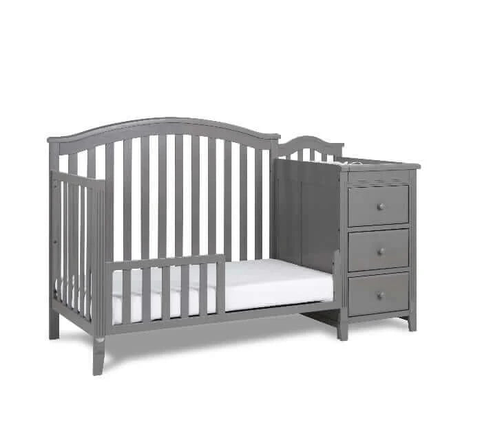 AFG Kali II 4-in-1 Crib and Changer - Gray Guardrail Side