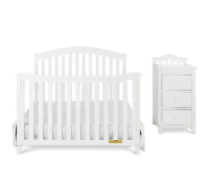 AFG Kali II 4-in-1 Crib and Changer - White detached