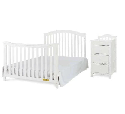 AFG Kali II 4-in-1 Crib and Changer - White daybed detached