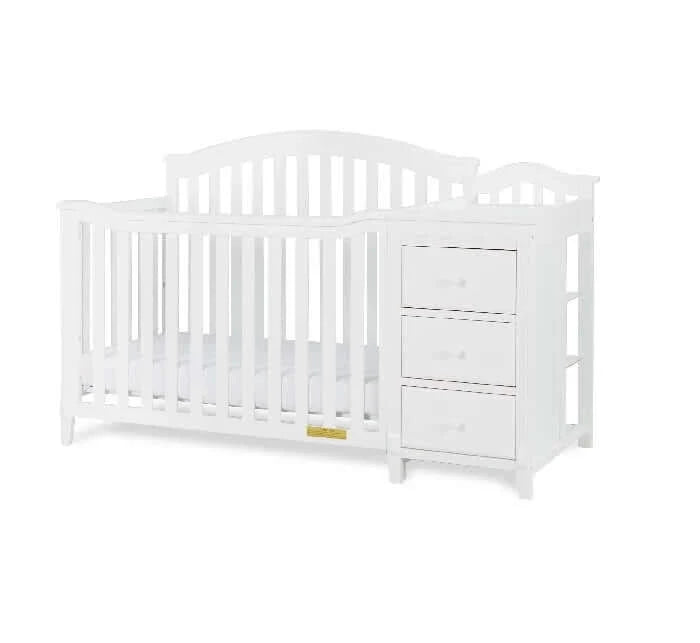 AFG Kali II 4-in-1 Crib and Changer - White side view